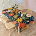 thumbnail image 2 of Pioneer Flower Floral Print Pattern Rectangle Tablecloth 60"x120",Waterproof Polyester Rectangle Table Cloth, Wipeable Spillproof Polyester Tablecloth for Dining, Camping, Indoor and Outdoor, 2 of 6