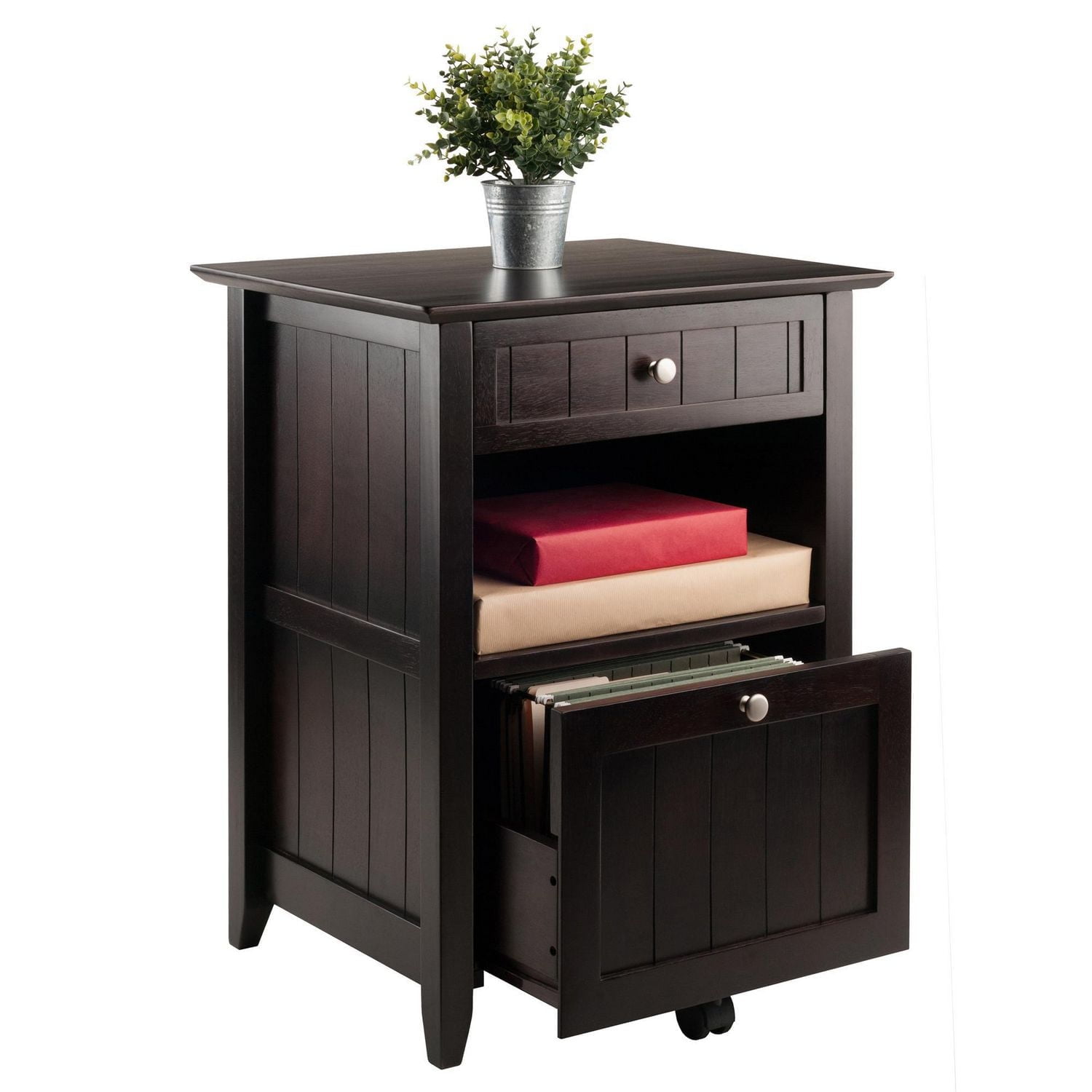 Winsome Burke File Cabinet Coffee Finish