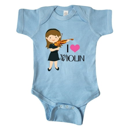 

Inktastic Girls I Heart Violin Gift Baby Girl Bodysuit