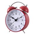 thumbnail image 1 of Lindo reloj despertador de campana doble para dormitorio, reloj despertador analógico sin tictac, súper ruidoso para duerme rojo Baoblaze Despertador de escritorio Reloj mudo, 1 of 7