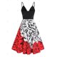 thumbnail image 2 of Talla grande Twisted Resumen Imprimir Cami Vestido sin espalda Rosegal Vestidos casuales de talla grande, 2 of 5