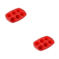 thumbnail image 2 of Wosthever Molde de pastel de silicona de 6 cavidades DIY Muffin Cup Cupcake encaje flor borde huevo tarta helado antiadherente molde Rojo 2piezas, 2 of 6