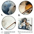 thumbnail image 3 of Designart "Blue Grey Music Classical gracefulness" Music Floater Framed Wall Decor, 3 of 7