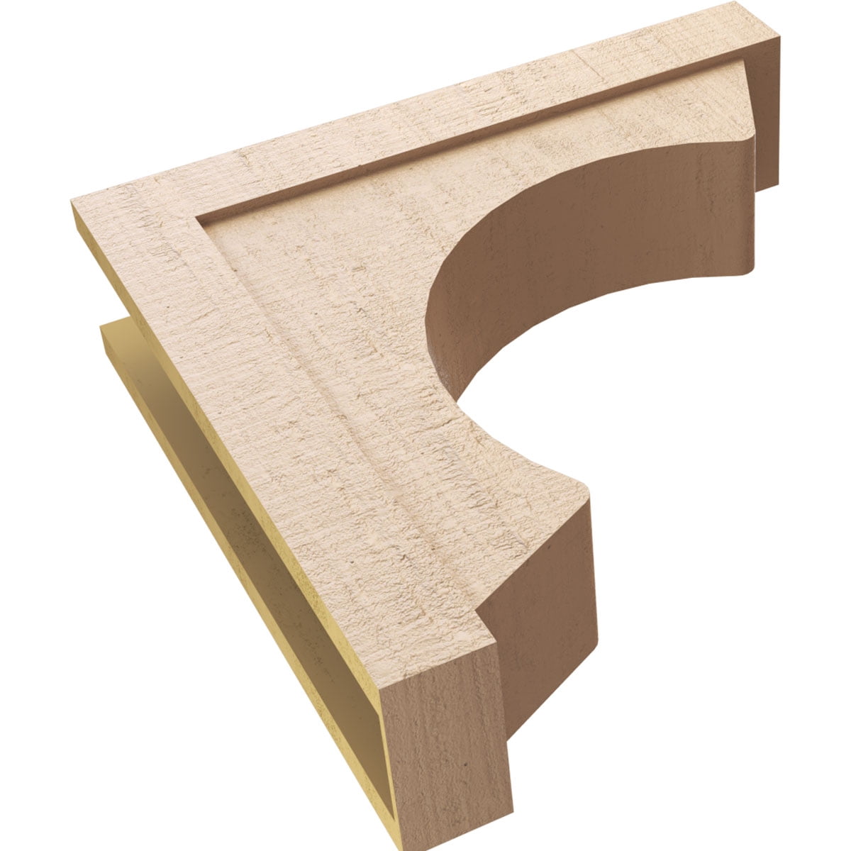 8"W x 32"D x 32"H Thin Emerson Rough Cedar Woodgrain TimberThane Corbel, Primed Tan