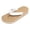 White, variant on Beach Platform Flip Flops for Women 2026 Bohemian Woven Memory Foam Cushion Chunky Flat Dress Slip on Sandals Yoga Mat Comfortable Walking Thongs Slides Slippers Beige Size 7