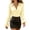 Yellow-06, variant on Perfectbot Women's Elegant Ruffle Cuff Button Up Shirt, Flowy Long Sleeve Collared Blouse, Casual Workwear