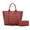 Burgundy, variant on MKF Collection Vegan Leather Tote Bags for Women with Wristlet Wallet, Fashionable Purse Handbag by Mia K. Coffee