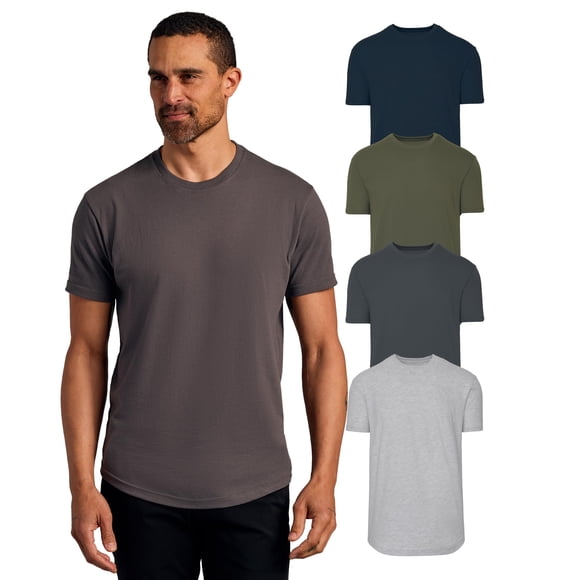 Camisetas para hombre True Classic con dobladillo curvo, paquete de 4, talla XL