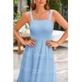 thumbnail image 4 of Vestido de verano PRETTYGARDEN de tul con volantes fruncidos sin mangas, 4 of 9