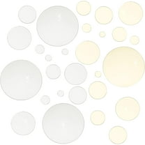 32pcs Circle Mirror Wall Stickers 6 Sizes Self Adhesive Mirror Tiles Golden Silver Acrylic Mirror Sticker Set 3D DIY Wall Decals for Home Room Bedroom Decor Art DIY Craft Jewelry Making