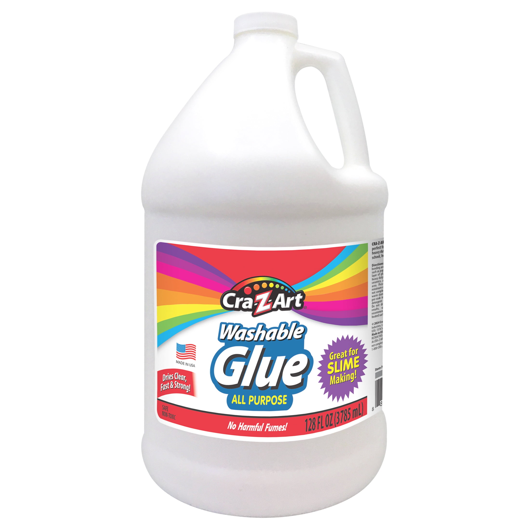 (2 pack) Cra-Z-Art Liquid Washable School Glue, Perfect for Making Slime, 1 Gallon or 128 ounces, 1 Count
