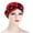 Red, variant on yunLXY On Sale Hijab for Women Under $5 Women Muslim Baotou Hat Milk Silk Two-color Nail Beads Braid Turban Hat