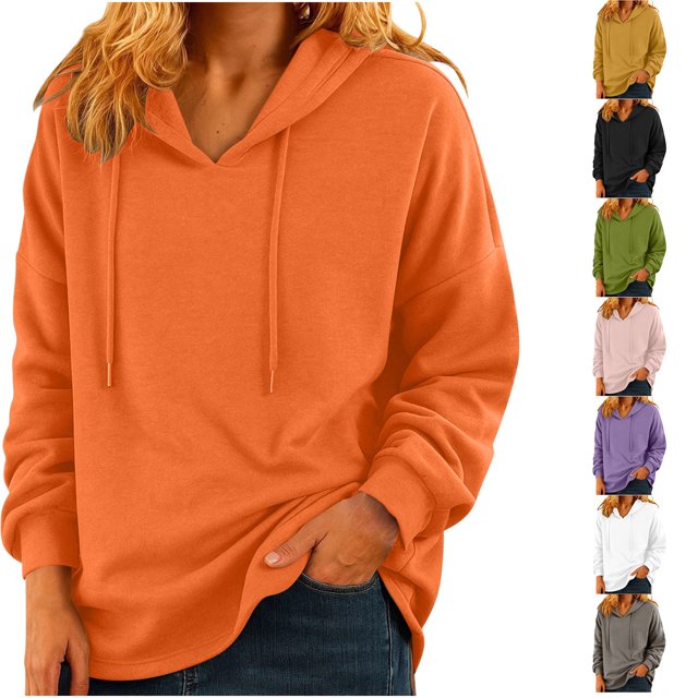 Sudaderas con capucha para mujer,Blusa corta con capucha y botones para mujer, cuello en V, manga larga, poliéster, ropa deportiva informal, sopatenor
