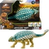 Jurassic World Roar Attack Ankylosaurus Bumpy Camp Cretaceous Dinosaur Figure with Movable Joints, Realistic Sculpting, Strike Feature & Sounds, Herbivore, Kids Gift 4 Years & Up