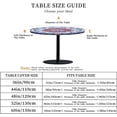 thumbnail image 2 of Round Fitted Tablecloth with Elastic Edge Design Table Cover Waterproof Stain-Resistant Wipeable Table Cloth Best for 42"-46" Round Tables for Outdoor Indoor Bohemia, 2 of 4