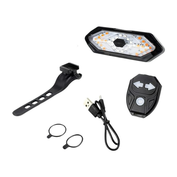 Luz de señal de para bicicleta, accesorios modificados, luz de advertencia portátil y recargable con control remoto para bicicleta de carretera