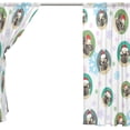 thumbnail image 3 of Coolnut Funny Pugs in Christmas Hat Semi Sheer Curtains Window Voile Drapes Panels Treatment-55x84in for Living Room Bedroom Kids Room 2 Pieces, 3 of 3