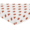 thumbnail image 2 of Sweet Jojo Designs Football Green Brown and Red 4 Piece Crib Bedding Set, 2 of 6