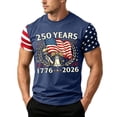 thumbnail image 2 of LWavelet Men's 250 Anniversary USA Shirt American Flag T Shirt 250 Years America Anniversary Shirt Patriotic Shirts Tops, 2 of 4