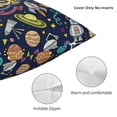 thumbnail image 3 of Pofeuu Colorful Space Print Double-sided plush pillowcase Square Throw Pillow Covers Pillows Cover for Living Room Bedroom Sofa Couch Cushion Cover（No pillow core）-16"x16", 3 of 7