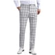 thumbnail image 1 of Amzcrzy Pantalones Hombre Trabajo Elásticos Moda Clásicos A Cuadros Slim Fit Vestir Ajustados Informales Negocios Sin Pinzas Con Bolsillos Reuniones Cenas Tallas S-3XL Gris, 1 of 6