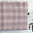 thumbnail image 1 of Ambesonne Geometric Shower Curtain, Round Edged Pink Rhombus, 69"Wx70"L, Taupe Grey Pale Pink, 1 of 3