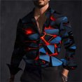 thumbnail image 1 of Camisa de solapa retro para hombre, ropa de calle de manga larga con botones para uso diario, ropa de hombre de diseñador de moda, informal, transpirable, 1 of 6