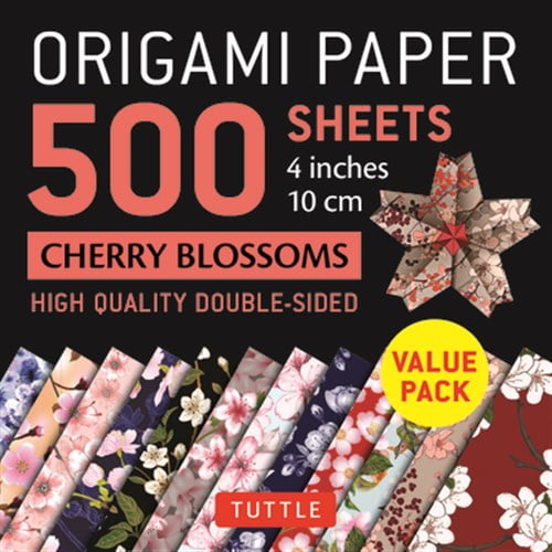 Pre-Owned Origami Paper 500 Sheets Cherry Blossoms 4 (10 CM): Tuttle Origami Paper: Double-Sided Origami Sheets Printed with 12 Different Illustrated Patterns (Other)