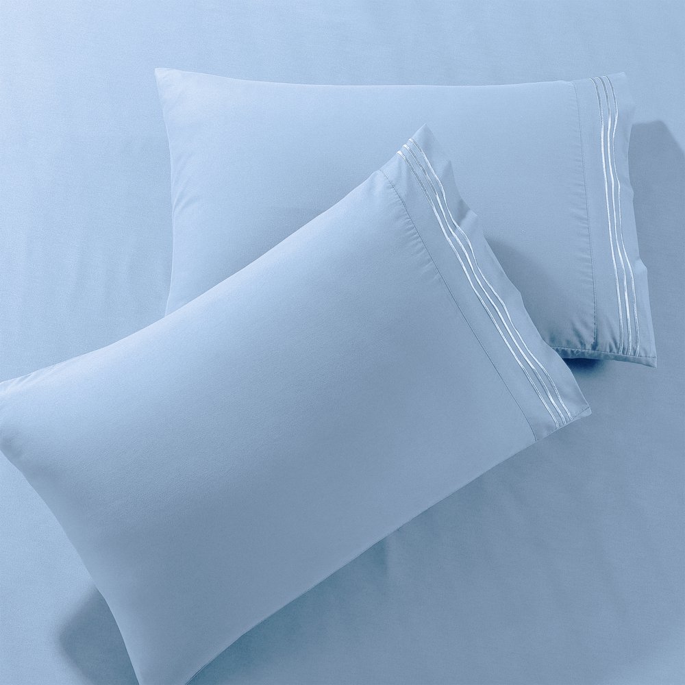 Bed Pillow Cases, Wrinkle & Fade Resistant, Hypoallergenic, Microfiber