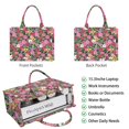 thumbnail image 2 of Large Capacity Tote Bag,Pioneer Flower Floral Print Pattern Handbag Fashion Luxury Tote Bag,15.7"x13"x 5.1" Inches,Laptop Compatible, 2 of 6