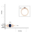 thumbnail image 4 of ANGARA Natural 1.55 Ct Vintage Style Bezel-Set Sapphire Ring with Diamonds in 14K Rose Gold for Women (Size-8x6mm) | September Birthstone, Anniversary, Jewelry Gift for Women | Natural Sapphire Ring, 4 of 9