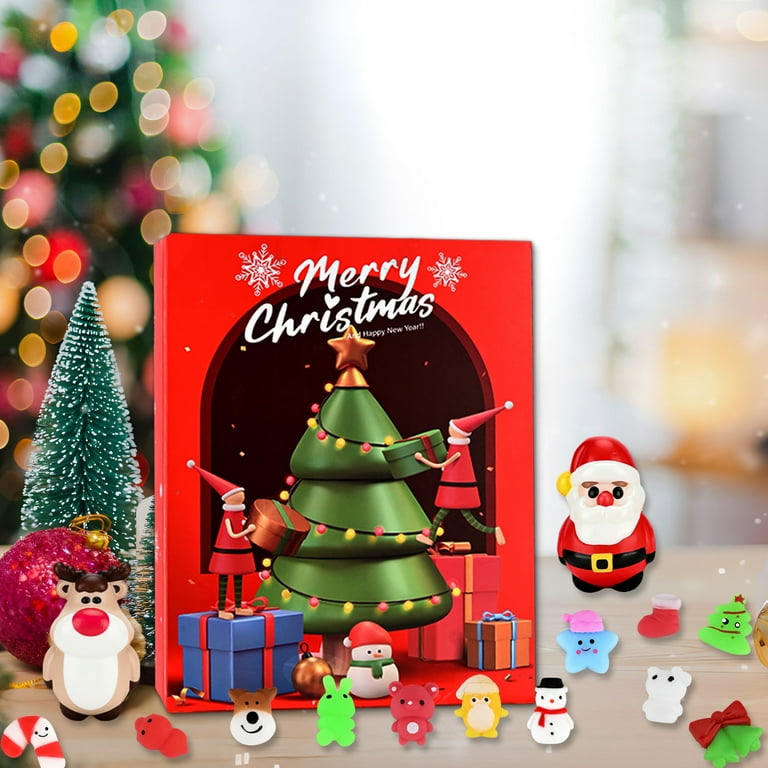 Christmas Advent Calendar 2024, 24 Pcs Christmas Mochi Squishy