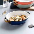 thumbnail image 3 of Household Microwave Oven Baking Cheese Bowl Golden Edged Baking Tray Rectangular Baking Pan, 3 of 3