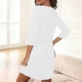 thumbnail image 3 of Aofany Nightgowns for Women Cotton Night Shirts Long Sleeve Night Gown Dress Casual Pajamas Soft Sleepwear, 3 of 6