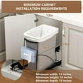thumbnail image 6 of Pull Out Trash Can Under Cabinet Slide Out Kit - Heavy Duty Up to 125 lb, Fits 28-40 Quart Ashcan with Garbage Bag Holder, Rust-Proof Steel Frame-Under Sink Garbage Can Pull Out (Not Include Can, 6 of 6