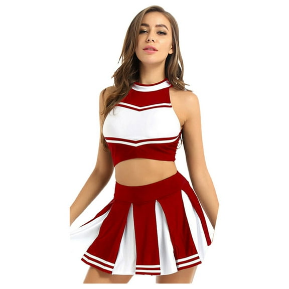 Women's Skirt Suit Cheerleading for Role Play Outfit for Performances Elegant Design for Cheerleaders Ideal for Events Comfortable and Stylish Ensemble