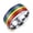 Silver, variant on Rainbow Titanium Steel Ring Men/Women Wedding Band Gay Les Pride LGBT Size 7-12-Silver-8