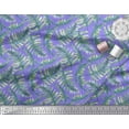 thumbnail image 2 of Soimoi Purple Rayon Crepe Fabric Cedar Leaves Print Fabric by the Yard 46 Inch Wide, 2 of 3