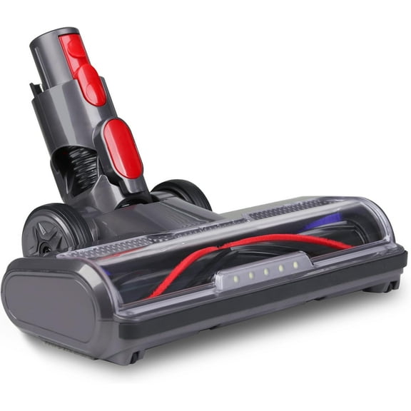 Aorsher V-Shaped Roller Brush Head Replacement for Cordless Stick V7 V8 V10 V11 V15 SV10 SV12 SV14, Vacuum Cleaners Accessories with LED Lights for Hardwood Floor and Carpet