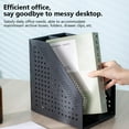 thumbnail image 5 of Deli Collapsible Magazine File Holder Magazine Rack Desk Organizer Binder Holder,2 Vertical Compartments,Dark Gray, 5 of 10