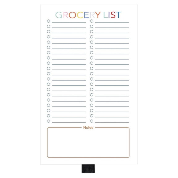 Grocery List Magnet Pad for Fridge, 1 Pack Magnetic Notepads for Refrigerator, Magnetic Grocery List Pad for Fridge, Full Magnet Back Shopping Lists, To-Do List and Memo Notepad