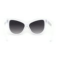 thumbnail image 2 of Womens Oversize Cat Eye Chic Horn Rim Shield Sunglasses White Smoke, 2 of 4