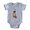 Heather Gray, variant on - Santa Boxer - Cute Infant Baby Football Bodysuit