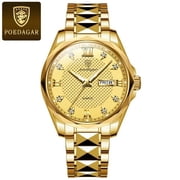 Poedagar luxury man wristwatch sport stainless steel men watch waterproof luminous date week men's watches business quartz clock