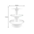 thumbnail image 2 of Way To Celebrate 3-Tier Dessert & Cupcake Stand, 10.2 x 10.2 x 12.6 Inch, White Plastic, 2 of 7