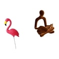 thumbnail image 6 of simhoa Flamingo Fairy Garden Stake Sculpture and Abstract Thinker Statue Figurine Ornament for Holiday Spring Office Bar Wedding Versatile Collection, 6 of 8