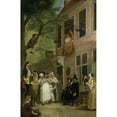 thumbnail image 2 of Cornelis Troost 11x14 Gold Ornate Wood Frame and Double Matted Museum Art Print Titled - Misled; the Ambassador of the Rascals Exposes Himself from the Window of ‘T Bokki Tavern in the Haarl, 2 of 4