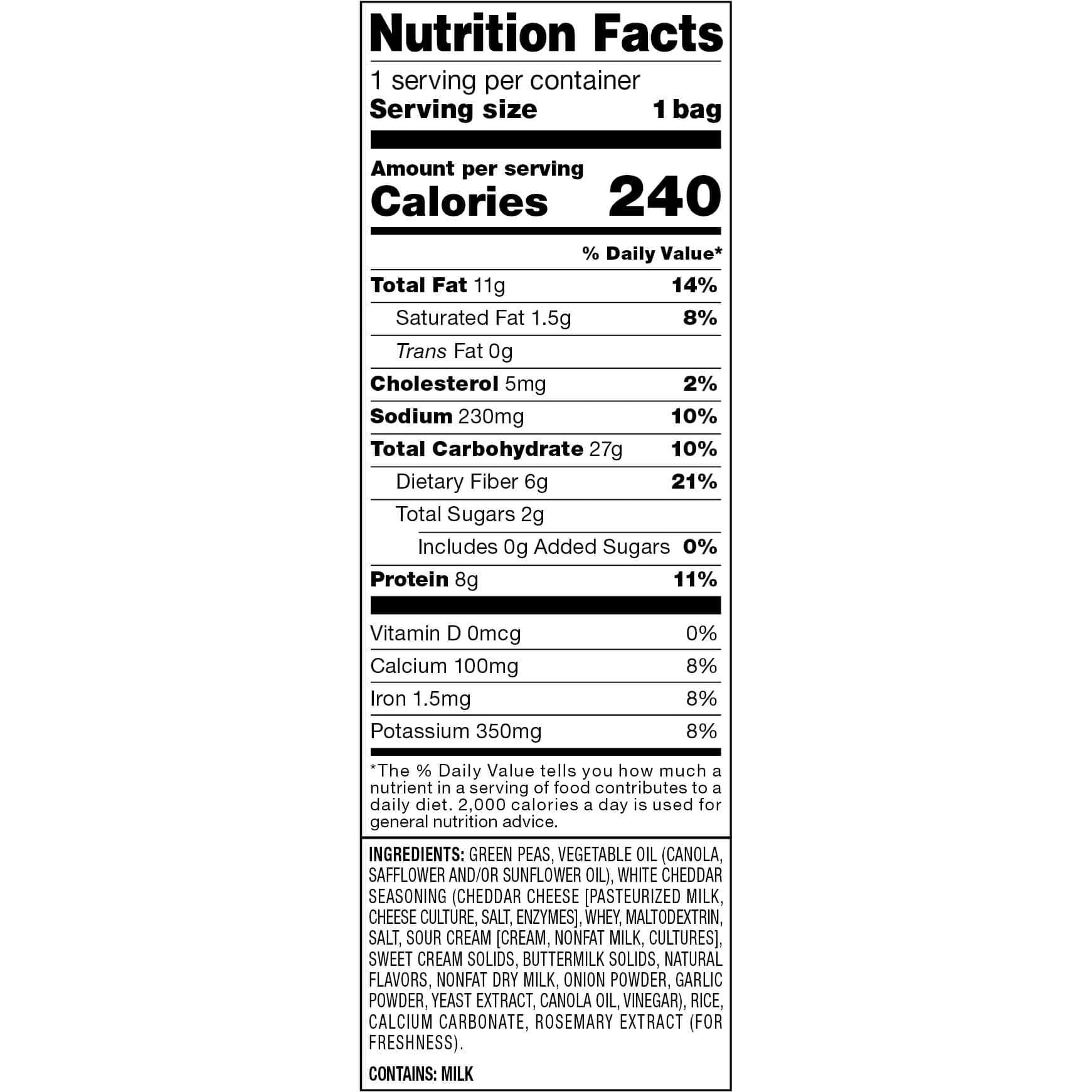Harvest Snaps Snack Crisps | White Cheddar, 1.75 Oz. Bag, 16-Pack | Powered by Plant Protein, Gluten Free, Non-GMO Baked Vegetable Crisps | Made in USA