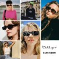 thumbnail image 3 of Gafas de sol rectangulares para mujer, gafas de sol de moda retro UV, 3 of 5