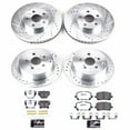 thumbnail image 3 of PowerStop Front and Rear Z26 Street Warrior Carbon-Fiber Ceramic Brake Pad and Drilled and Slotted Rotor Kit Fits: PONTIAC TOYOTA Select Models K2317-26, 3 of 9